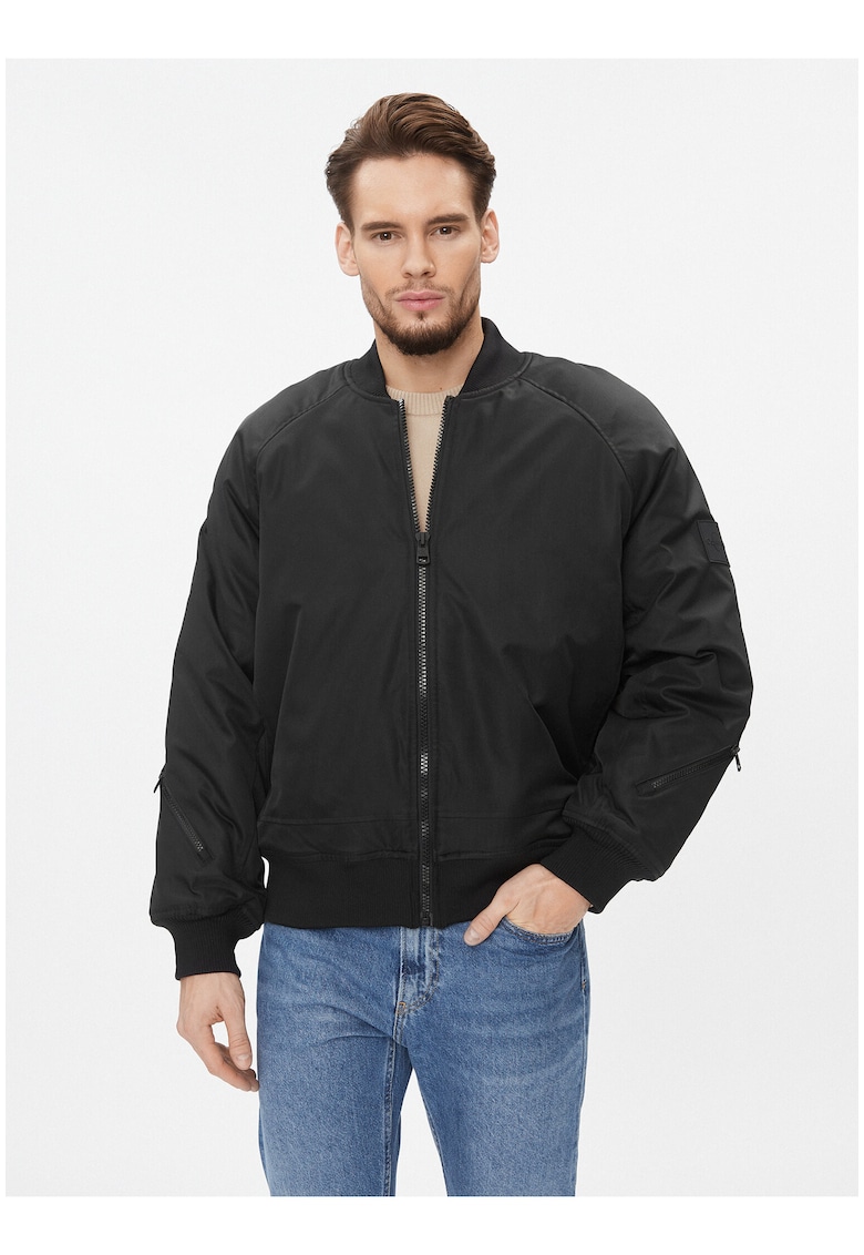 Geaca bomber cu fermoar -