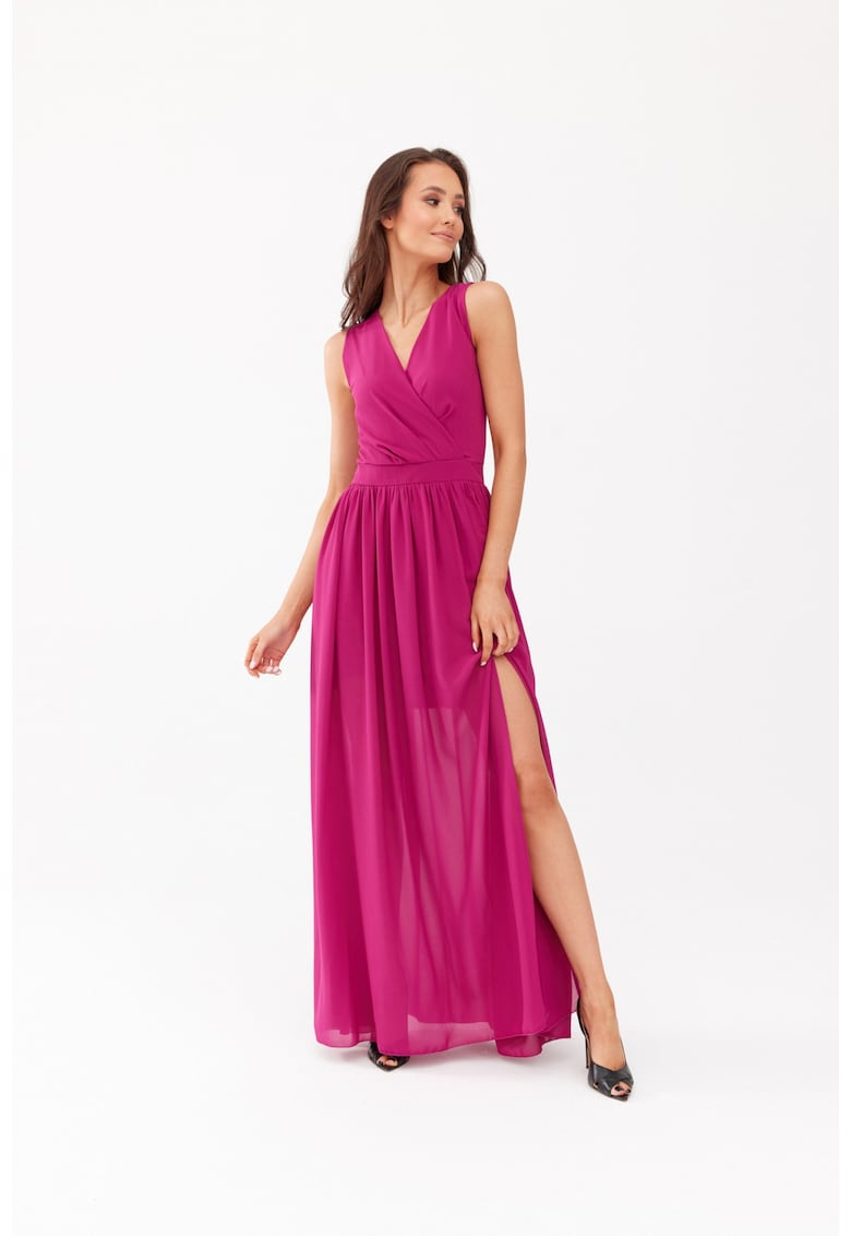 MIRABEL - Rochie lunga cu decolteu in V
