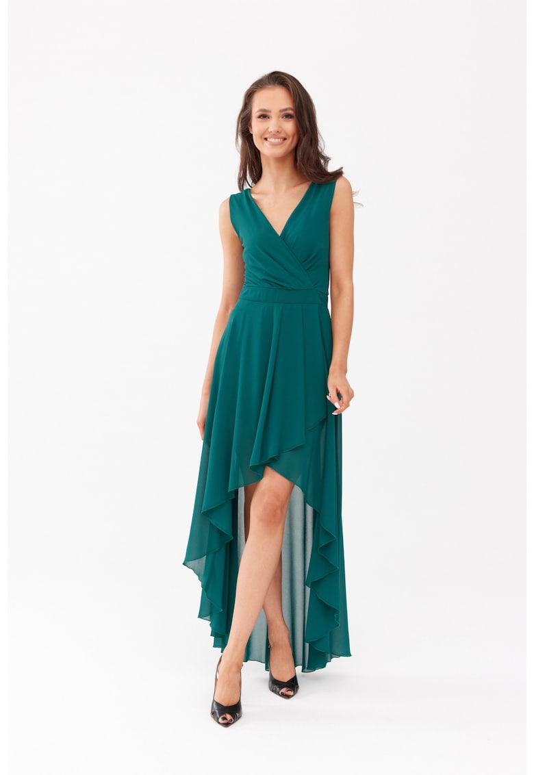 Rochie maxi asimetrica cu fermoar pe spate Nelly