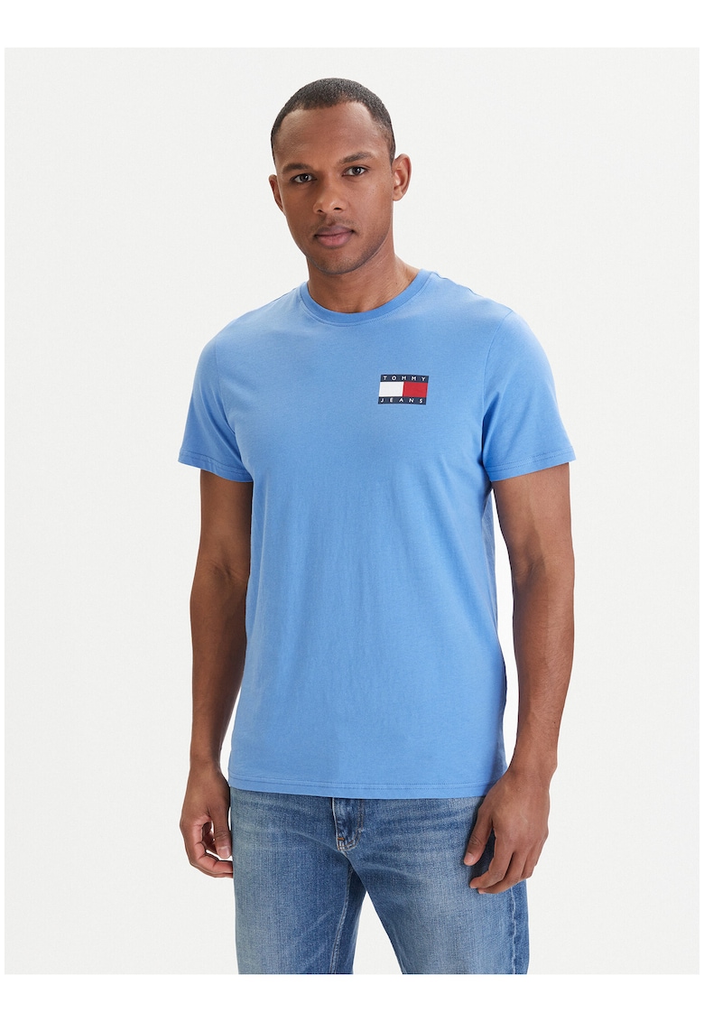 Tricou slim fit din bumbac cu logo