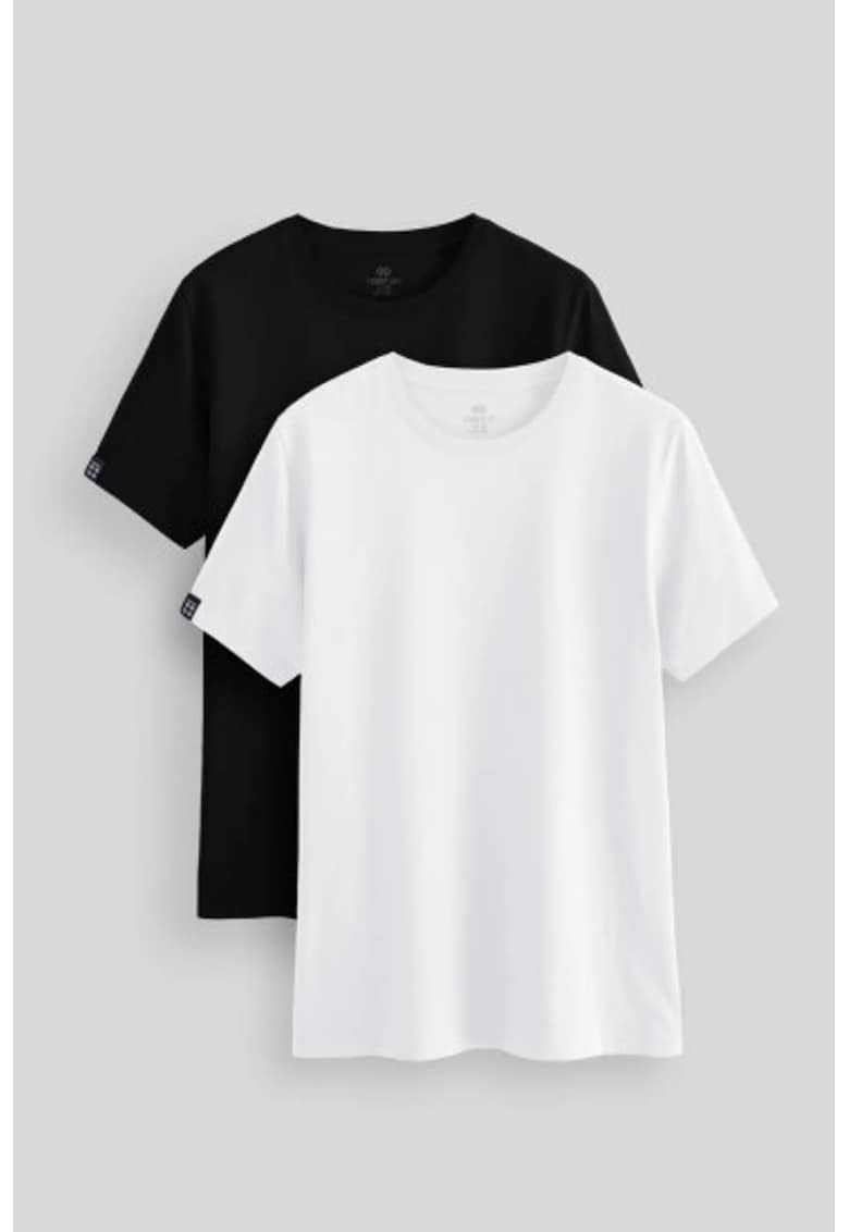 Tricou barbati - Comfort Fit - alb - bumbac-elastan - maneca scurta