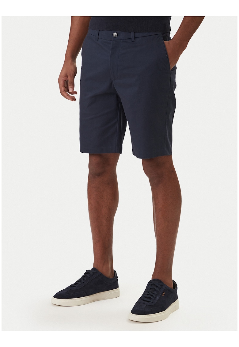 Pantaloni scurti din amestec de bumbac cu croiala dreapta
