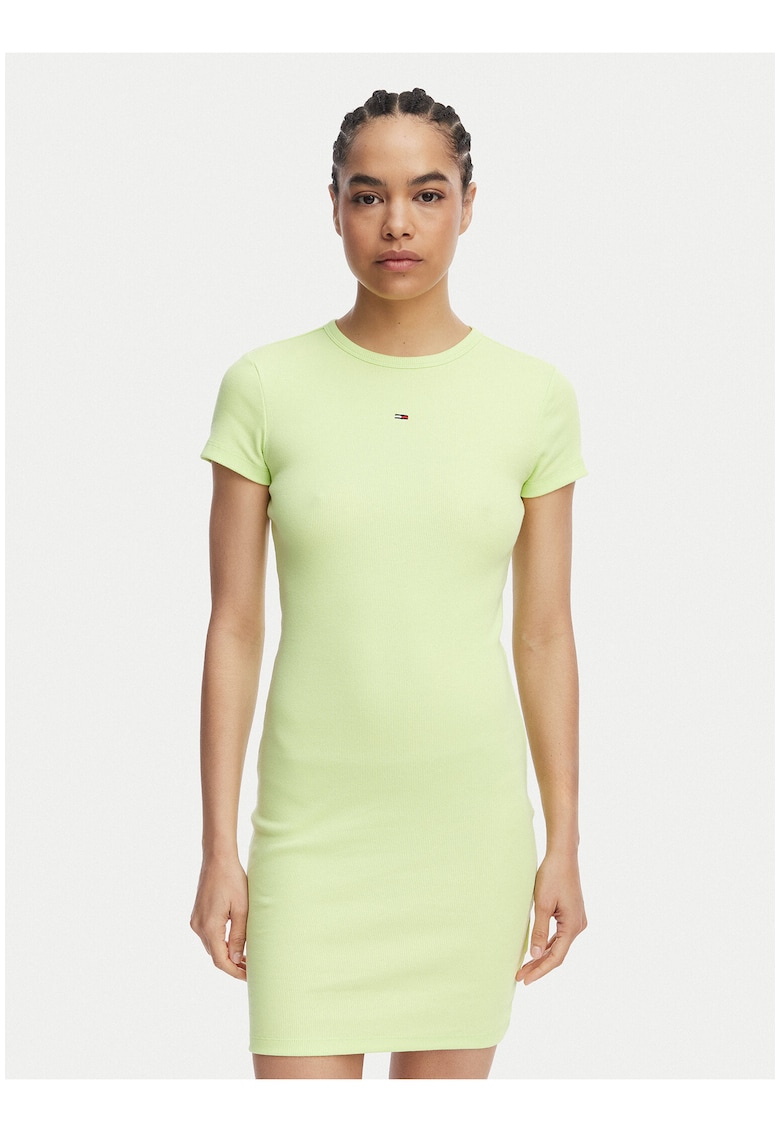 Rochie scurta cambrata cu logo mic