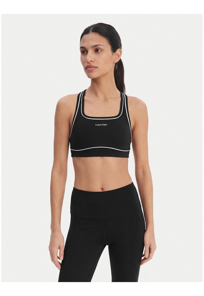 Bustiera fitness cu detalii contrastante
