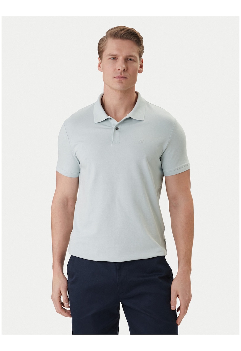 Tricou polo slim fit din bumbac