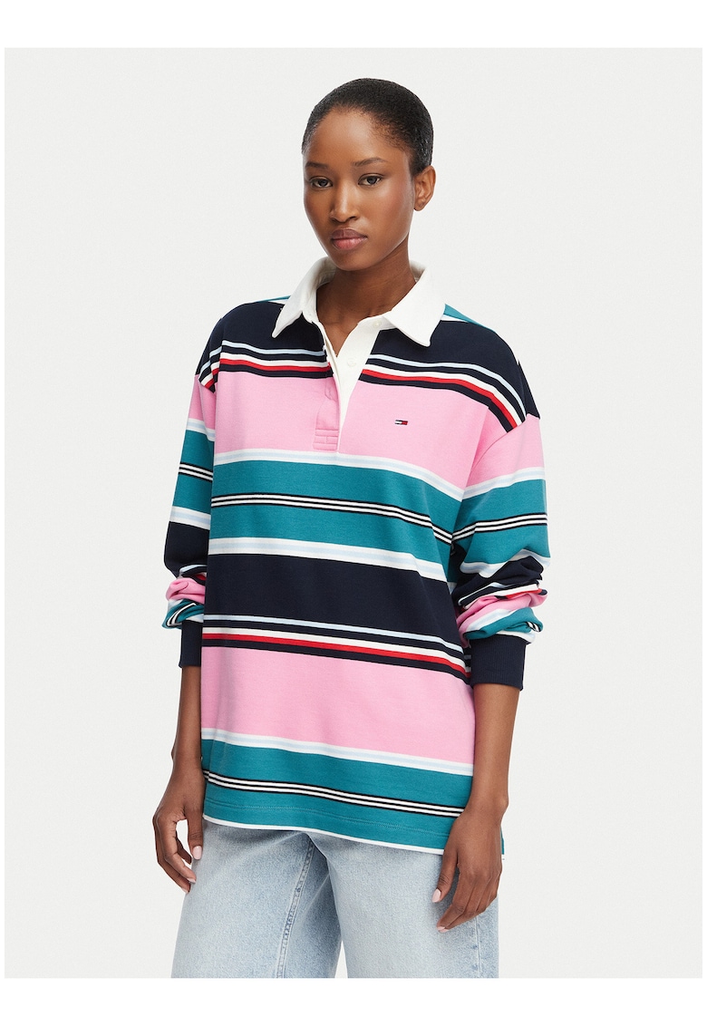 Bluza polo cu dungi