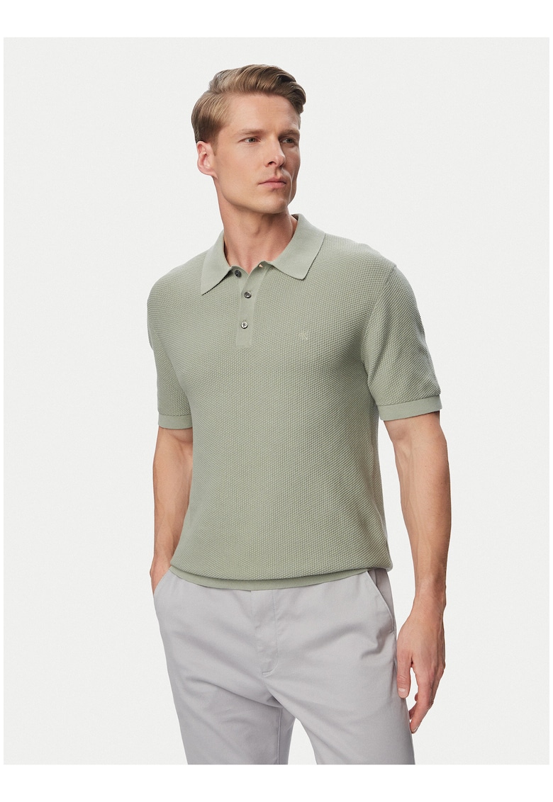 Tricou uni regular fit - cu guler polo