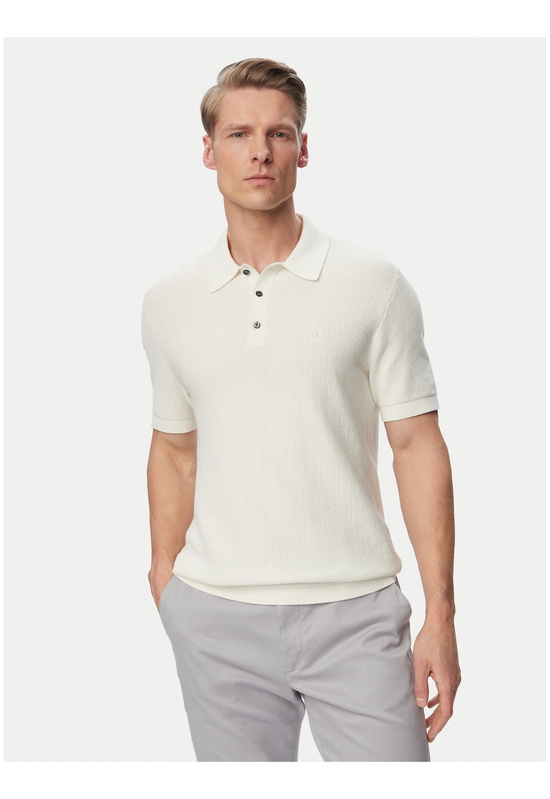 Tricou regular fit - cu guler polo