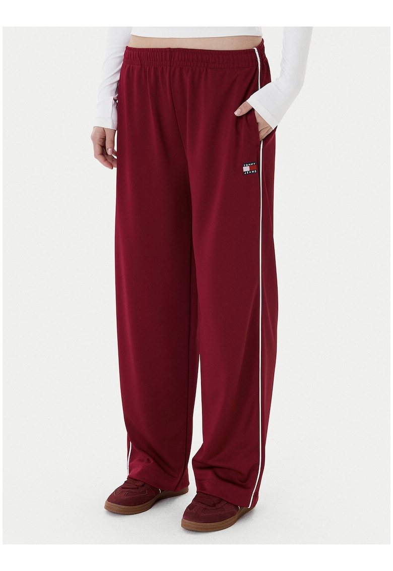 Pantaloni de trening regular fit cu segmente laterale contrastante