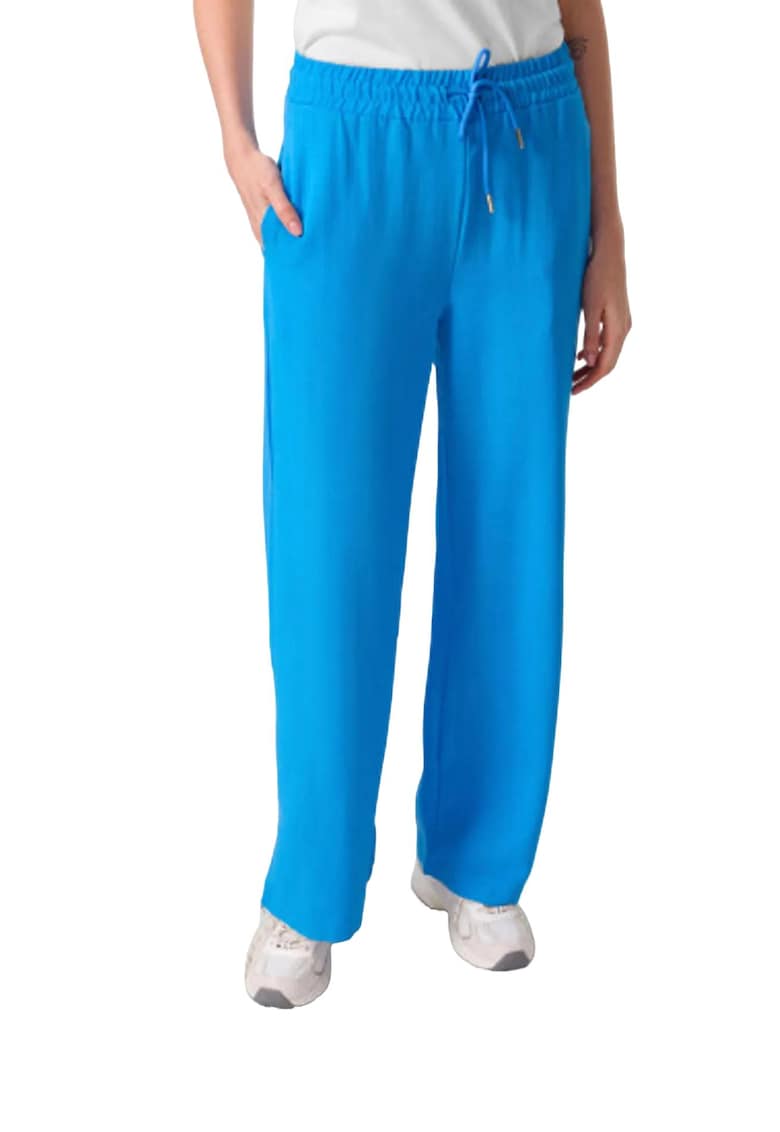 Pantaloni dama - Palazzo - talie medie - albastru pudra