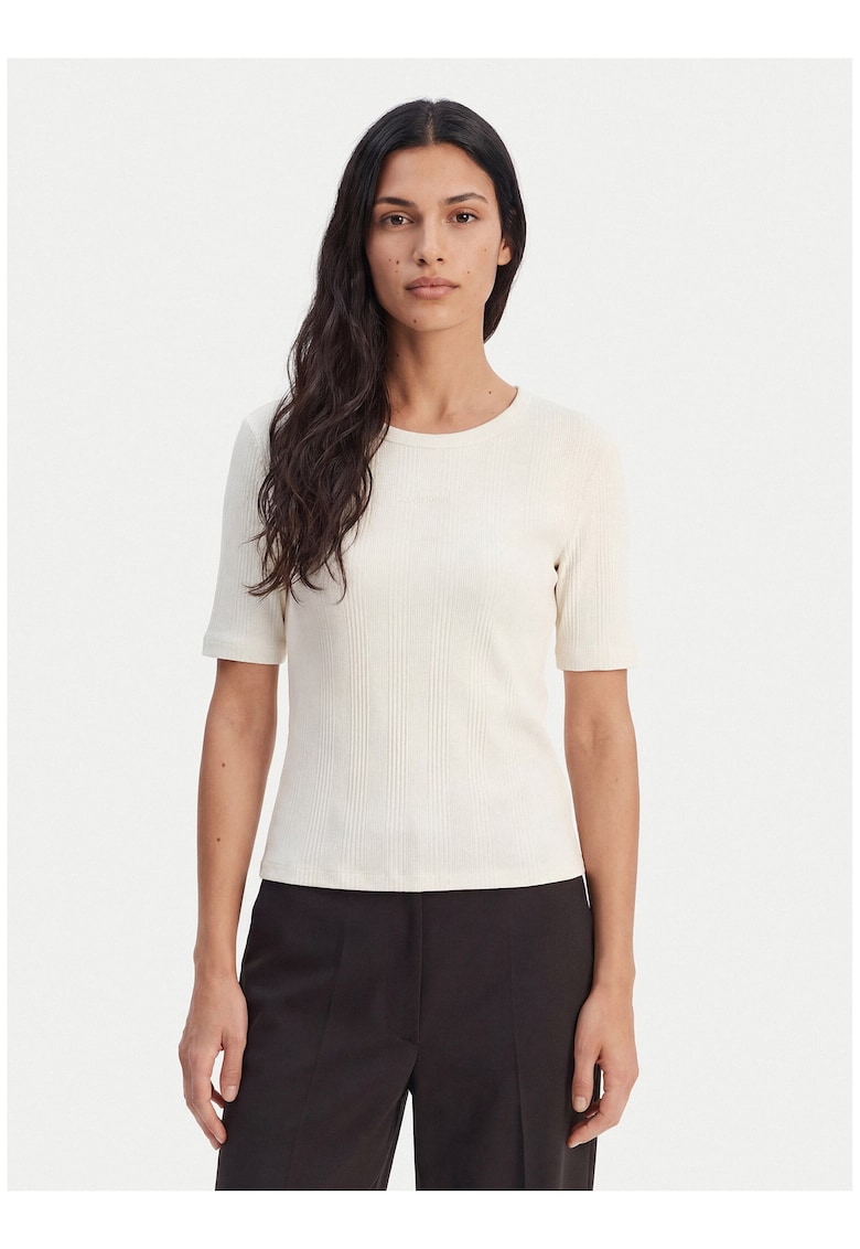 Tricou slim fit cu decolteu rotund