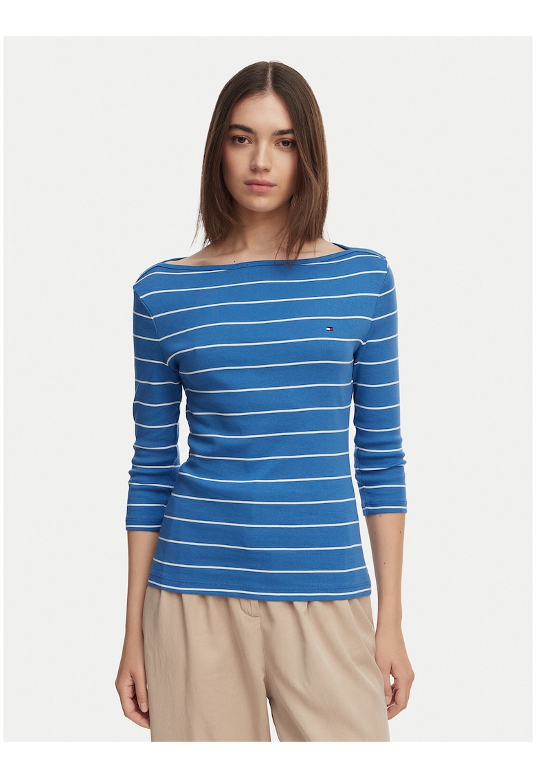 Bluza din bumbac cu maneci trei sferturi