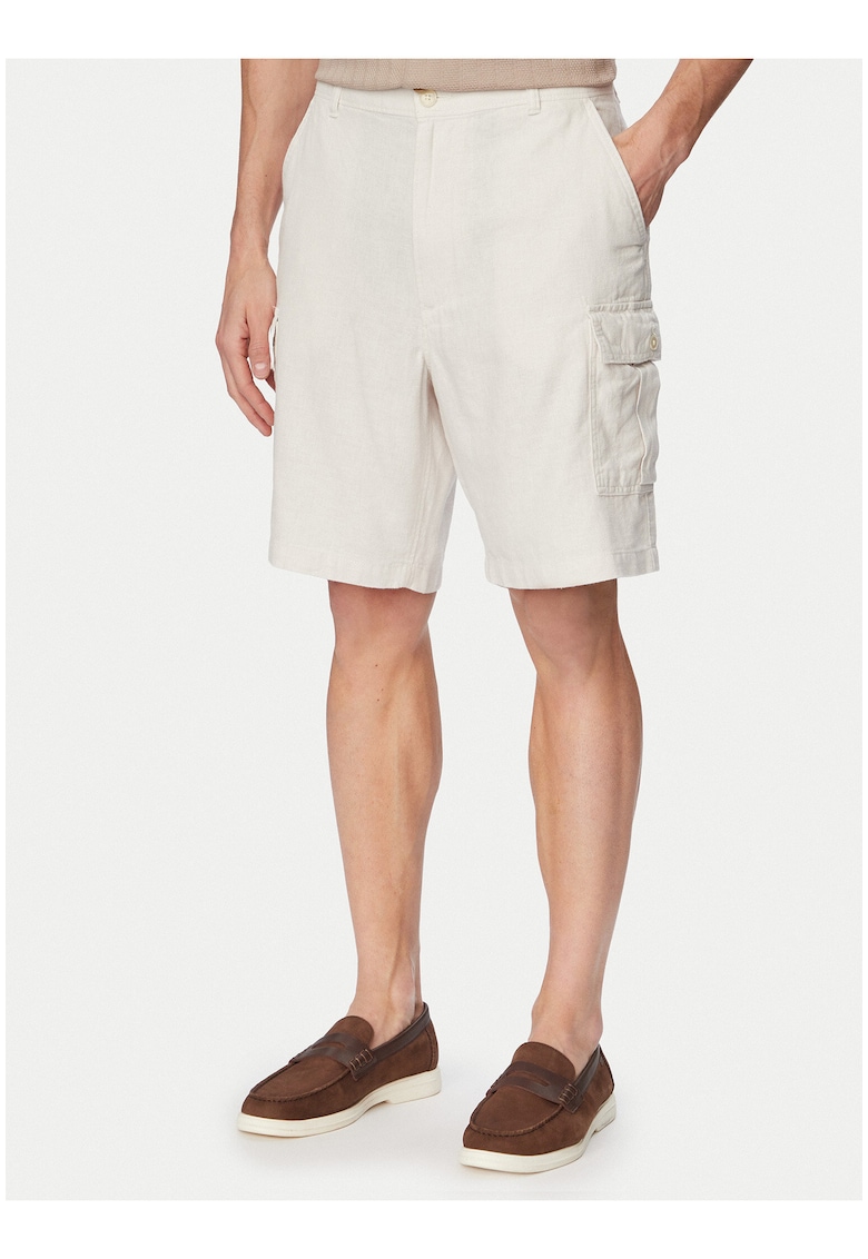 Pantaloni scurti din material textil cu multiple buzunare