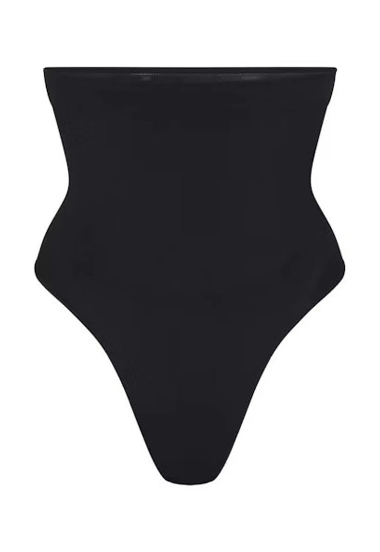 Lenjerie modelatoare - chilot tanga cu talie inalta - negru