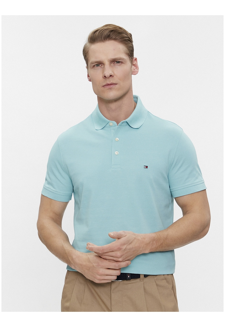 Tricou polo slim fit din bumbac organic -