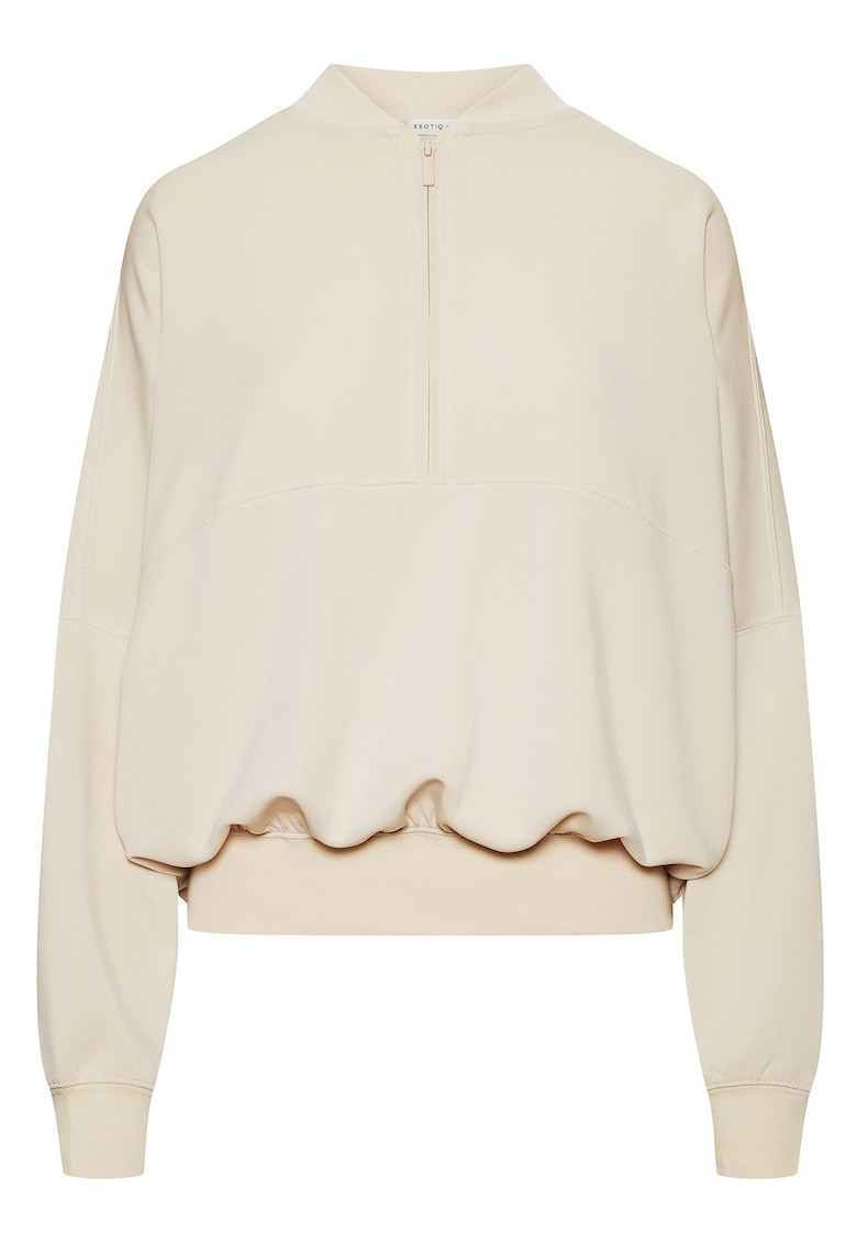 Bluza half-zip dama Phelia - Bej deschis