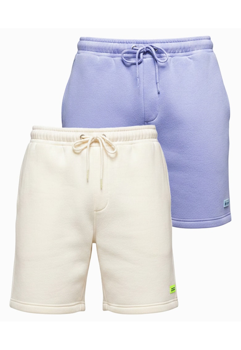 Set pantaloni scurti unisex athleisure din material moale - 2 piese