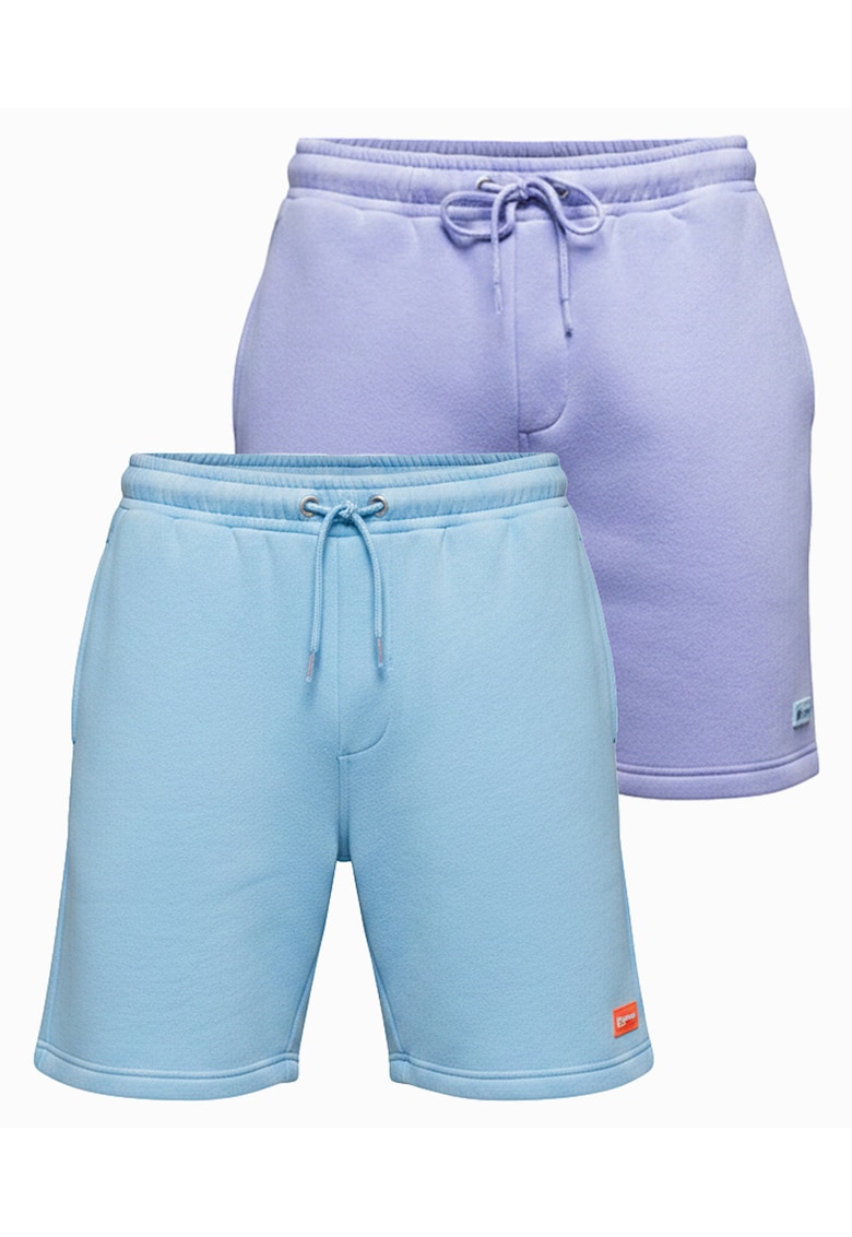 Set pantaloni scurti unisex athleisure din material moale - 2 piese