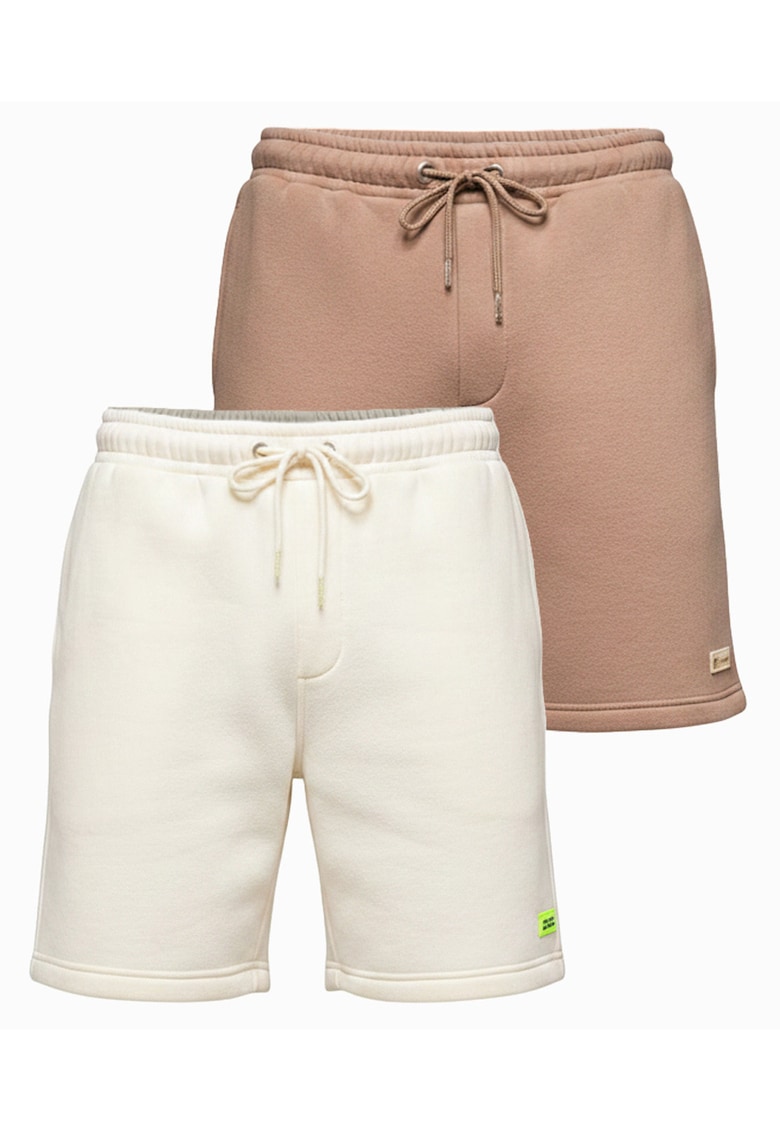 Set pantaloni scurti unisex athleisure din material moale - 2 piese
