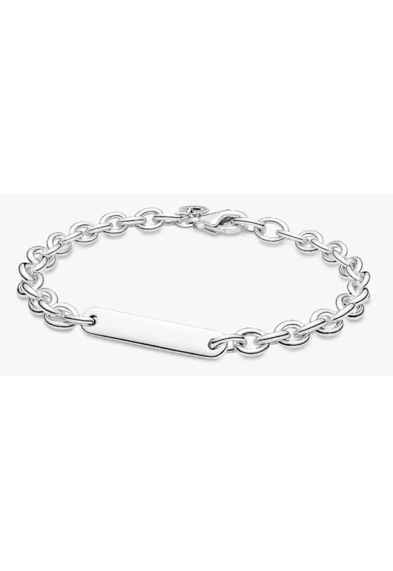 Bratara cu zale si bara personalizabila Argint 925 - 20 cm