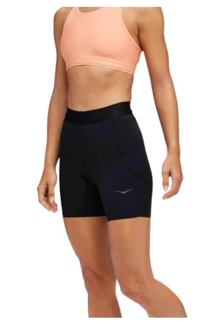 Colanti scurti alergare dama Novafly 6'' - Negru