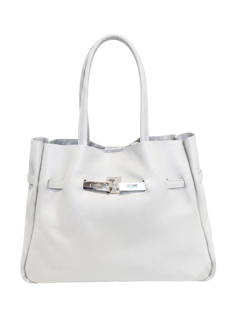 Geanta shopper de piele Marcella - Alb