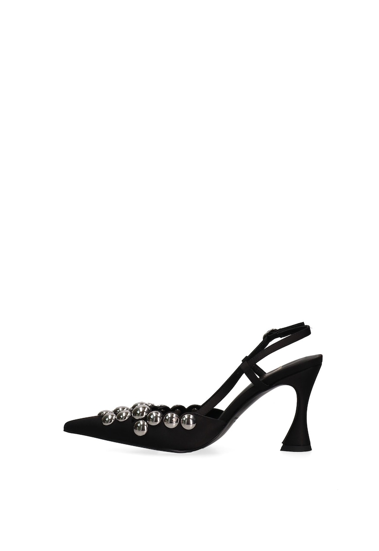 Pantofi de piele cu nituri Nyxara Nova - Negru