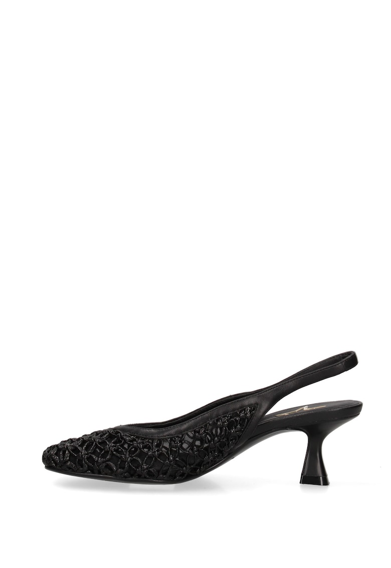 Pantofi slingback de piele Edera Ultra - Negru