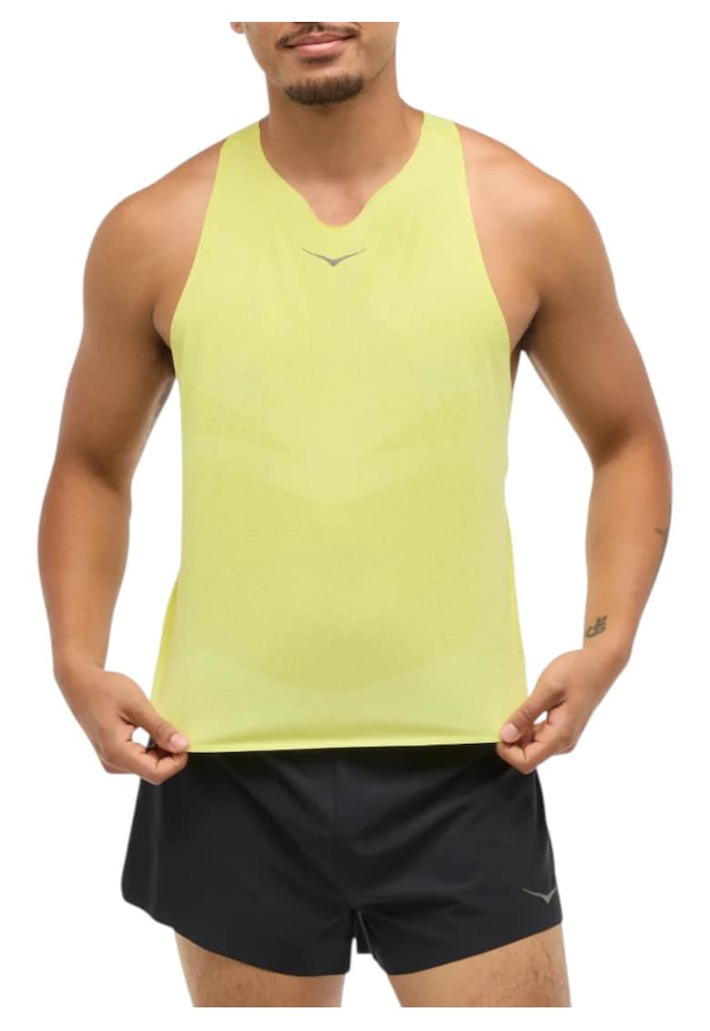 Maiou alergare barbati Race Singlet - Galben pal