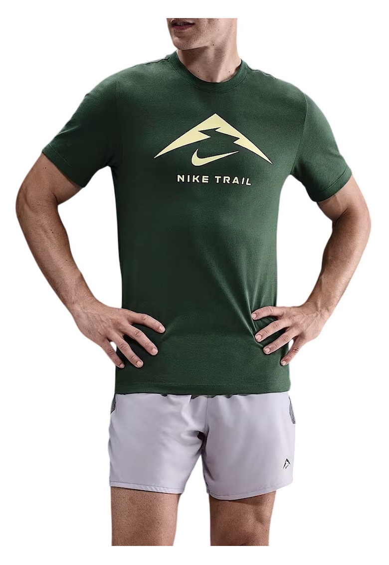 Tricou alergare barbati Dri-Fit Trail - Verde inchis