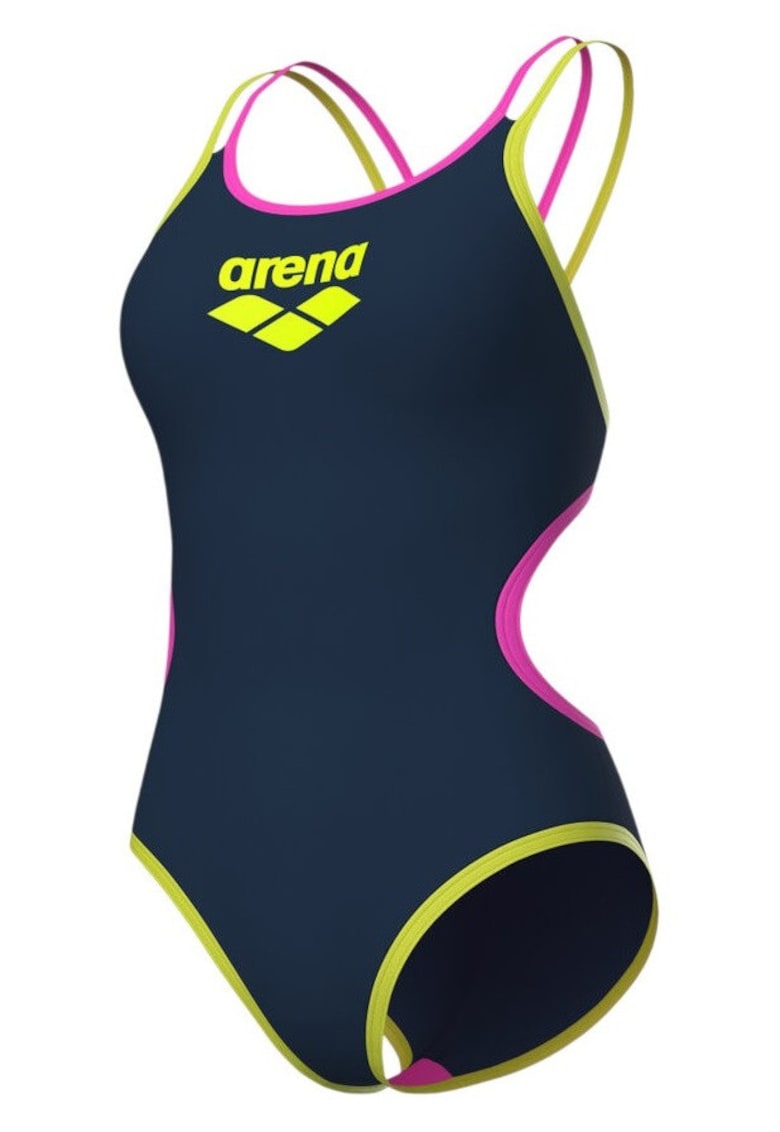 Costum inot dama One Double Cross - Galben/Bleumarin