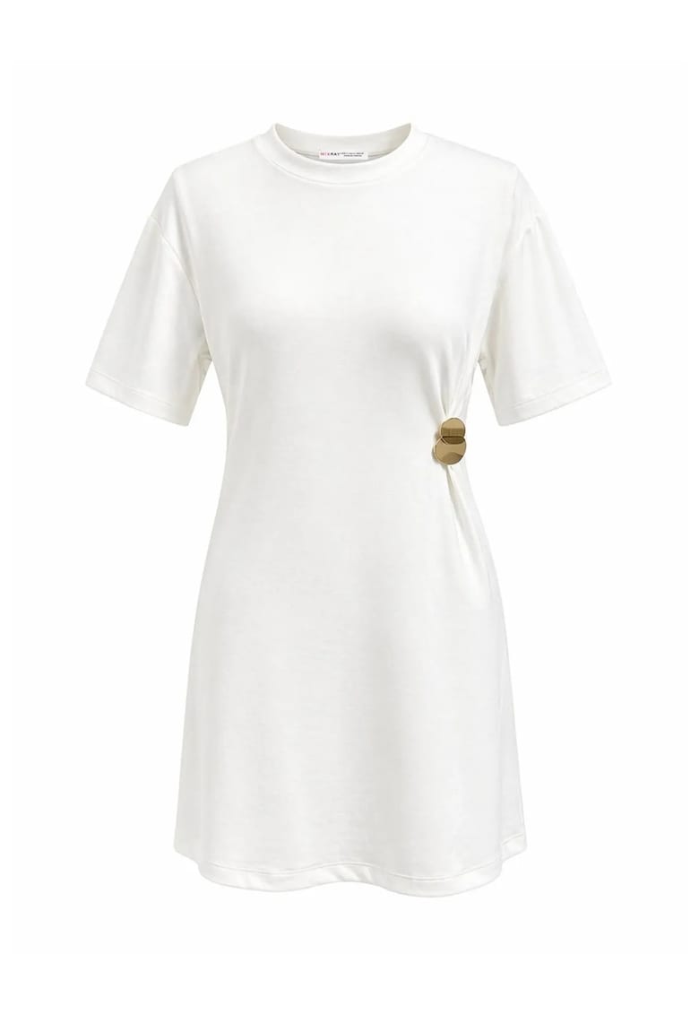 Rochie Mini - Casual - Alb - 65% modal - 35% poliester