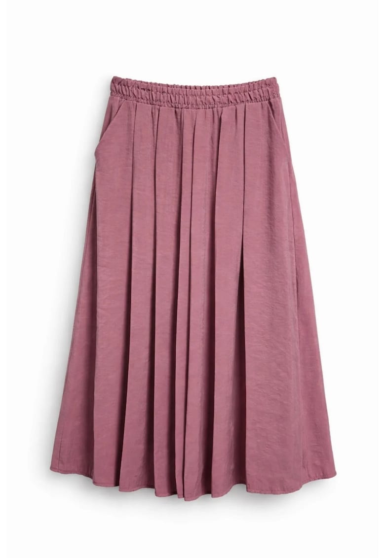 Fusta maxi - talie inalta - buzunar - mov periwinkle - 90% modal