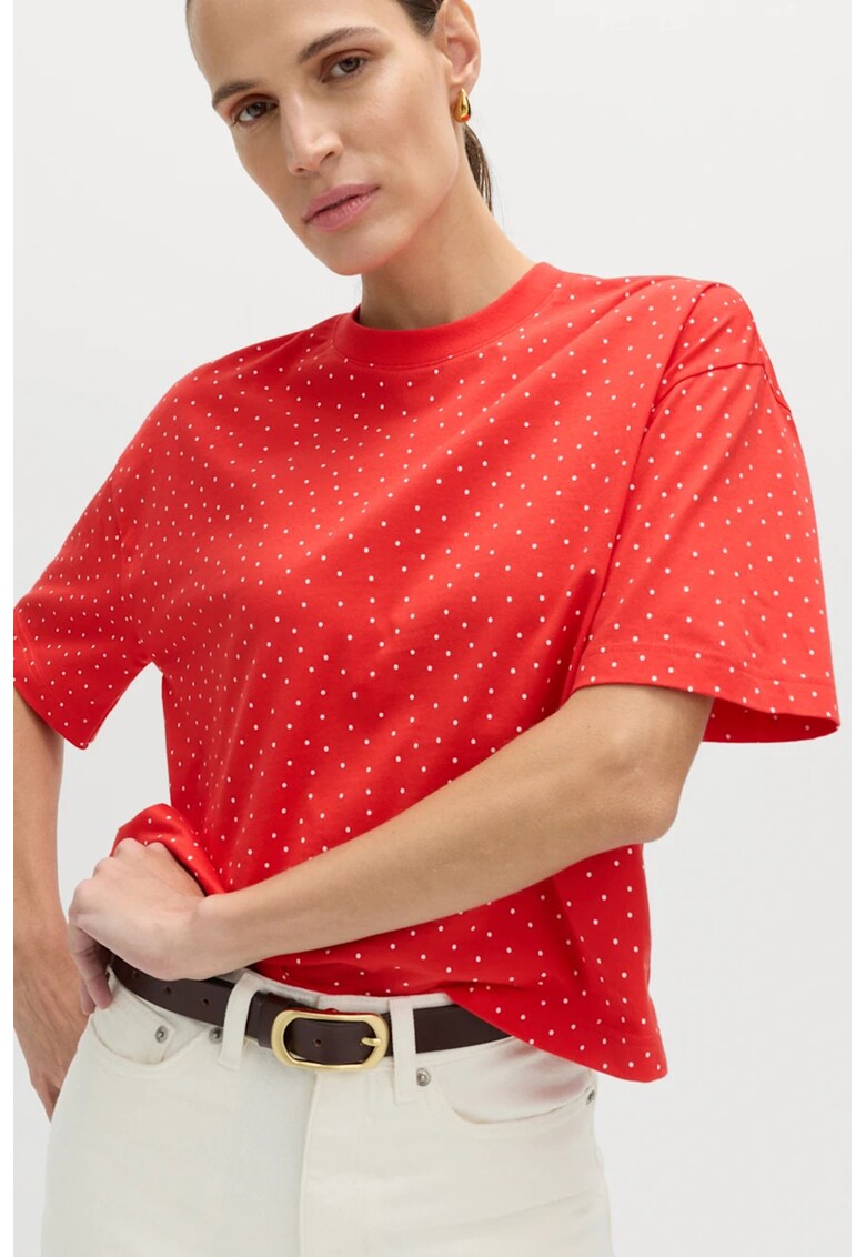 Tricou lejer din bumbac - Coral