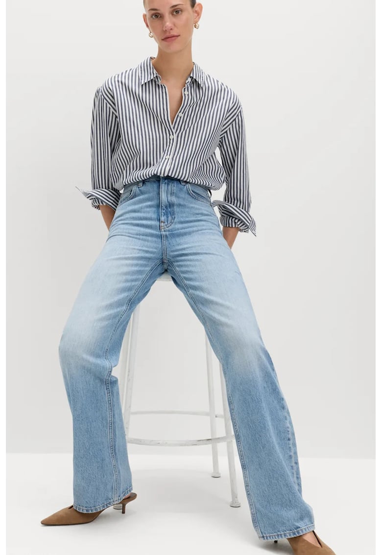 Blugi relaxed fit - Albastru pastel