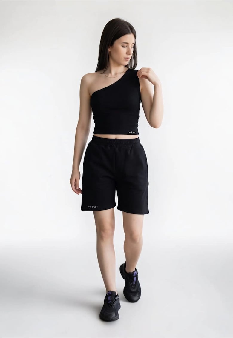 Set de vara - Dama din bumbac premium - Negru