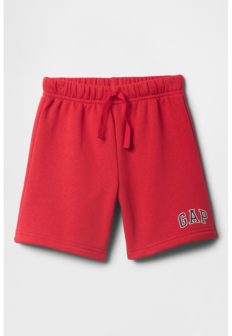 Pantaloni scurti de trening cu logo - Rosu