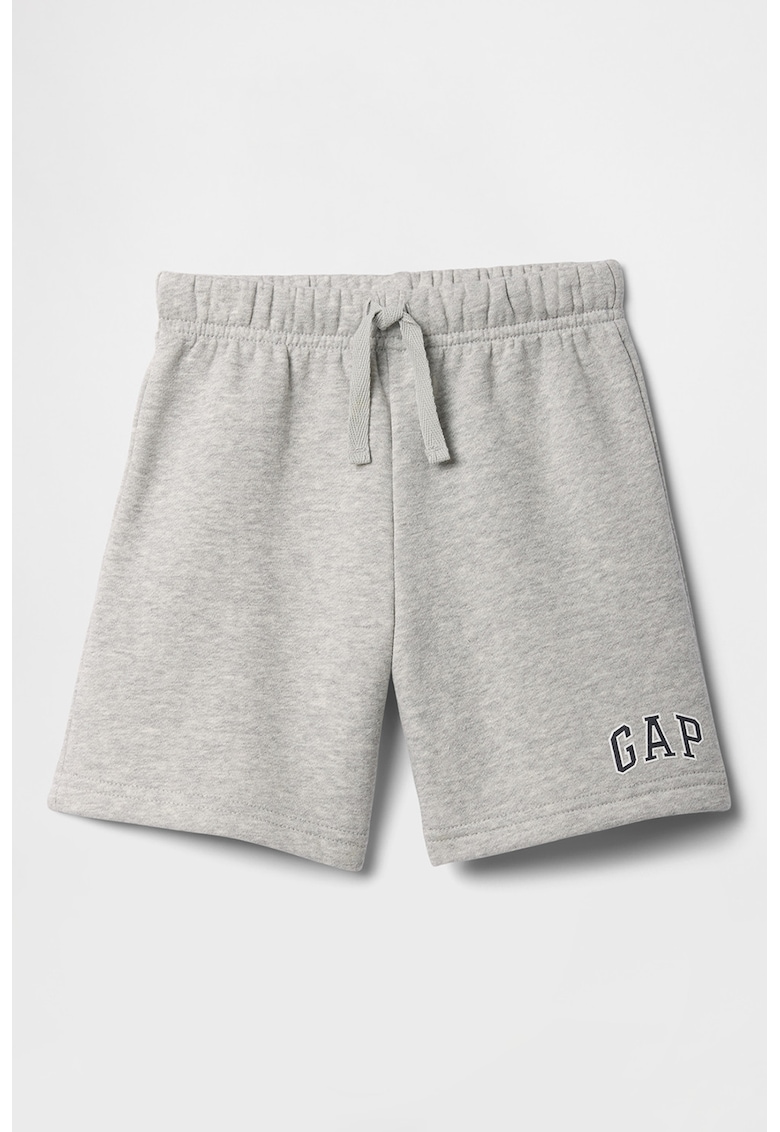 Pantaloni scurti de trening cu logo - Gri deschis melange