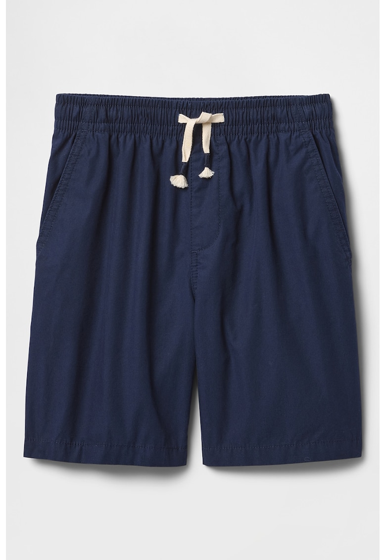 Pantaloni scurti cu snur elastic in talie - Bleumarin