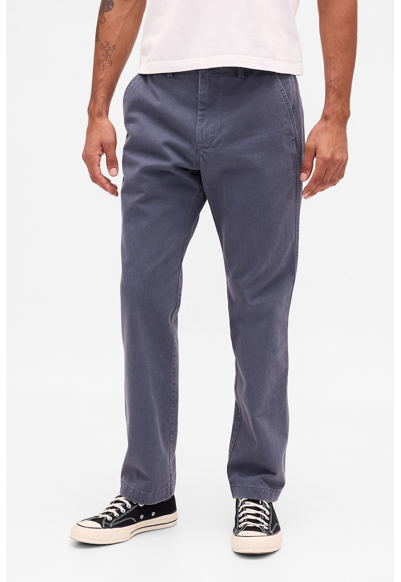 Pantaloni chino cu croiala relaxed-fit - Violet