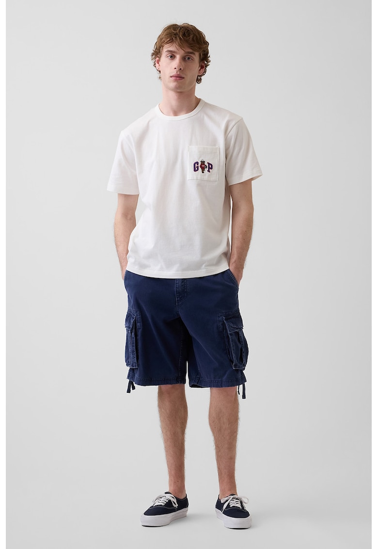 Tricou cu logo Brannan Bear - Alb murdar