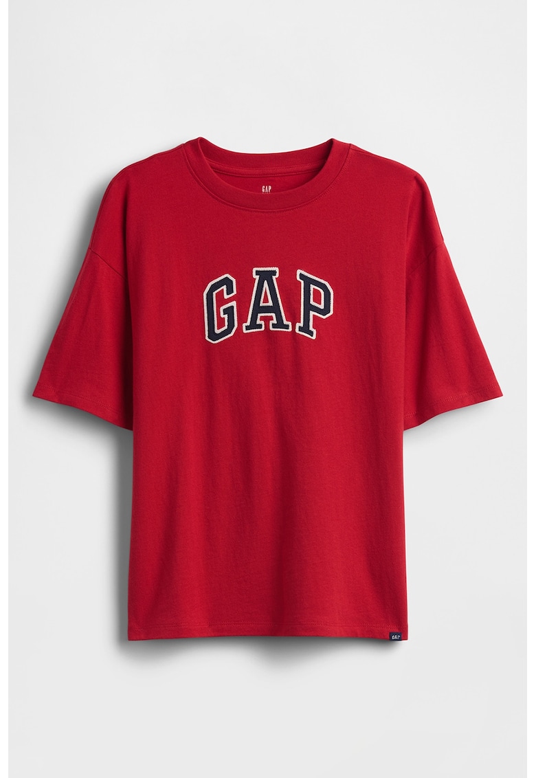 Tricou din bumbac cu logo - Rosu