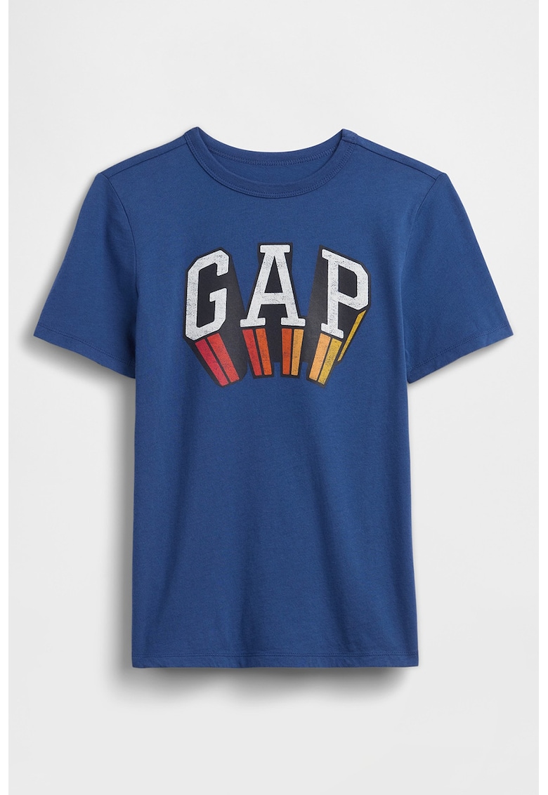 Tricou din bumbac cu imprimeu - Albastru inchis