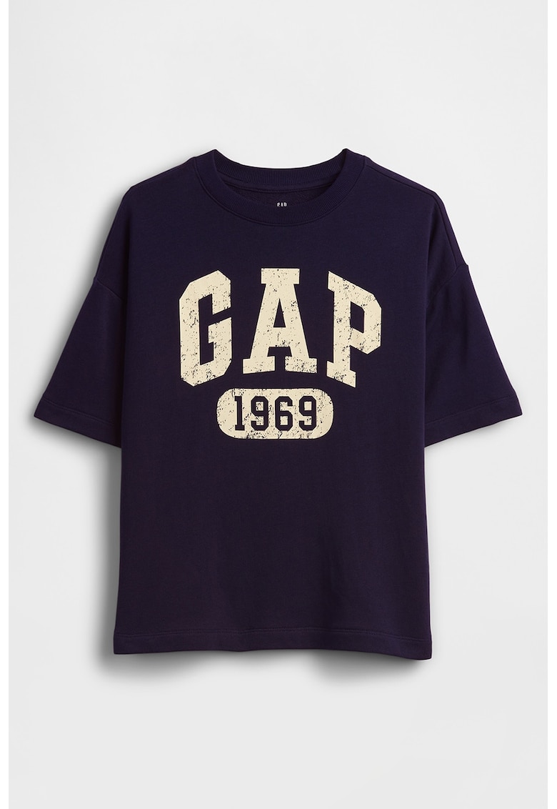 Tricou lejer cu imprimeu logo - Violet