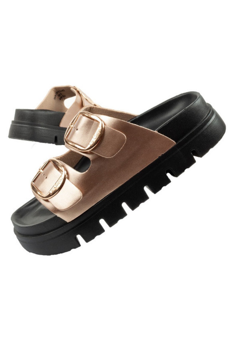 Pantofi sport pentru femei - aurii - confortabili - cu platforma - la moda - Galben