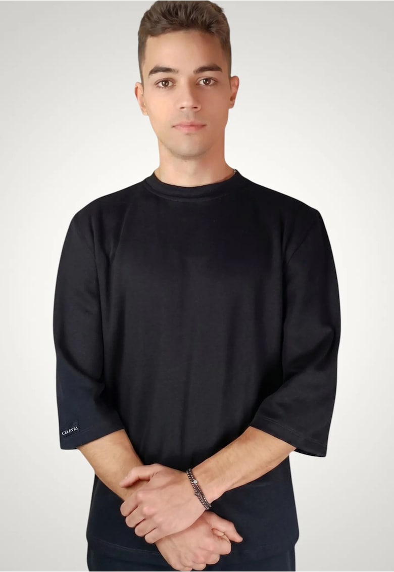 Tricou barbati Oversize - Bumbac premium - Negru