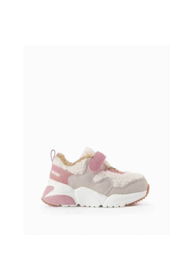 Pantofi sport wedge cu material plusat