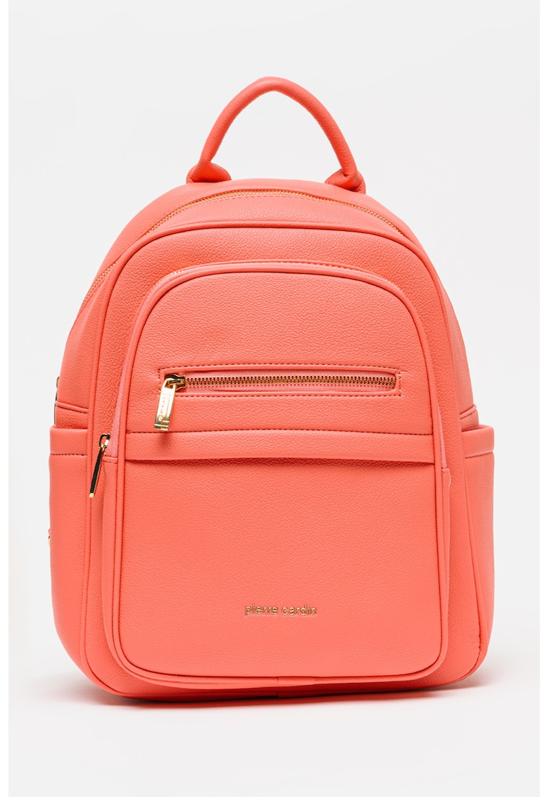 Rucsac de piele ecologica cu barete ajustabila - Coral