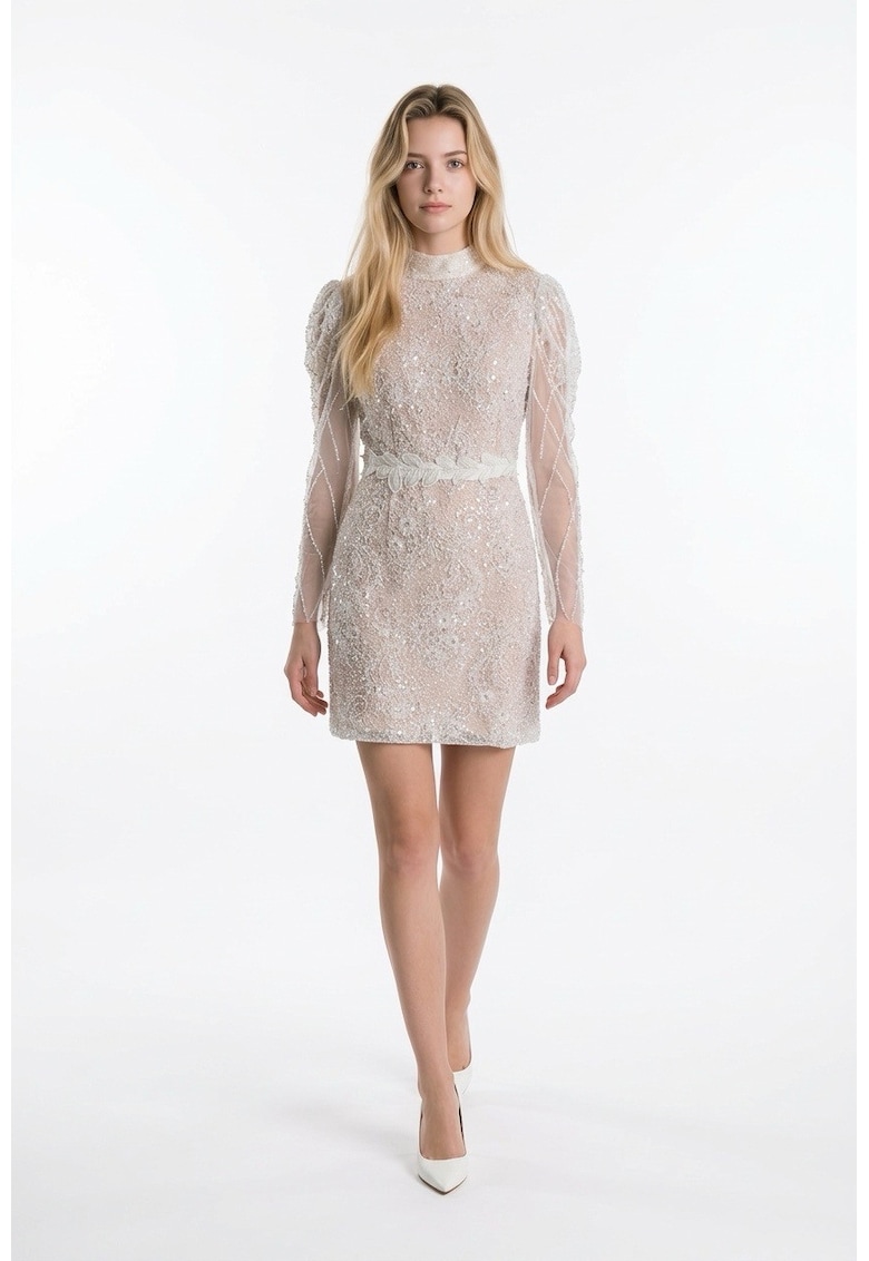 Rochie scurta cu broderie Chantilly Cheryl