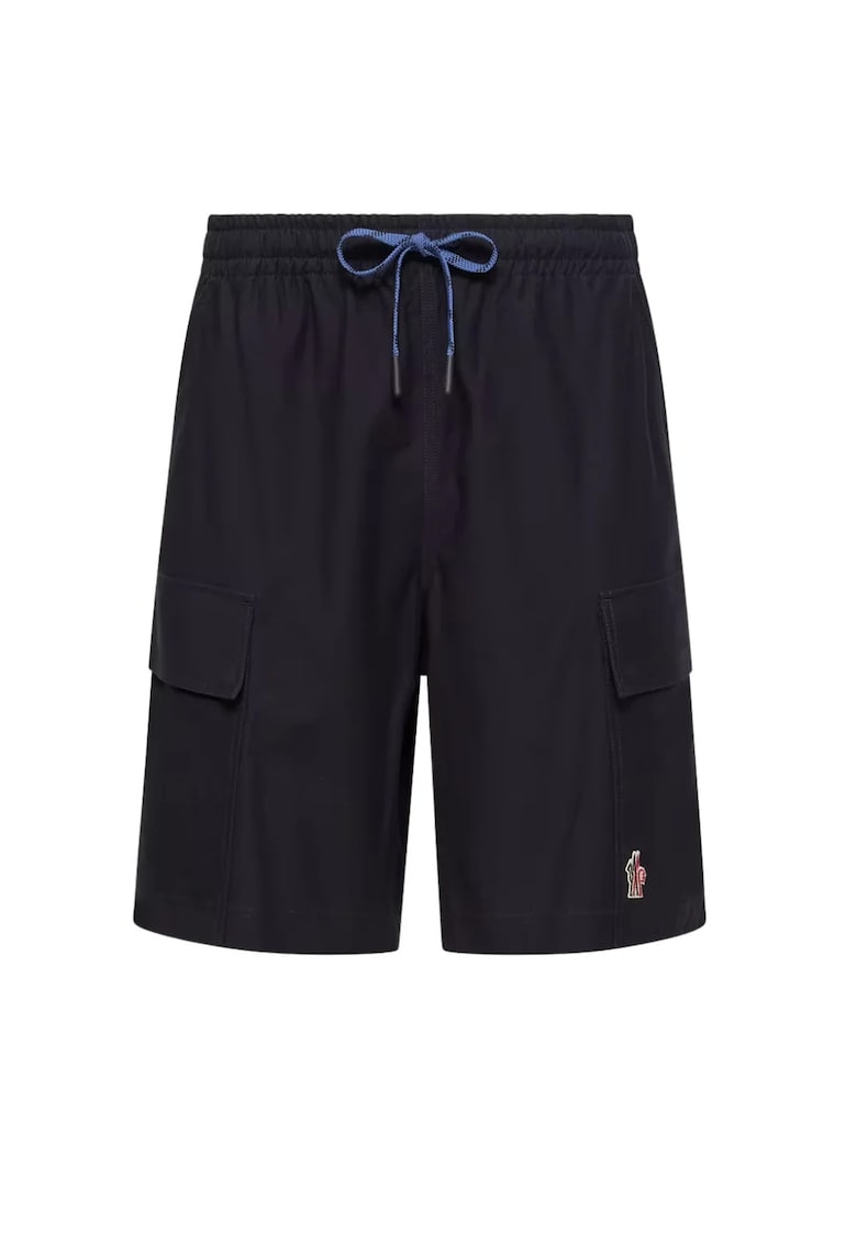 Pantaloni scurti barbati - Cotton Gabardine Cargo - Bleumarin